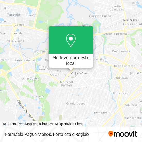 Farmácia Pague Menos mapa