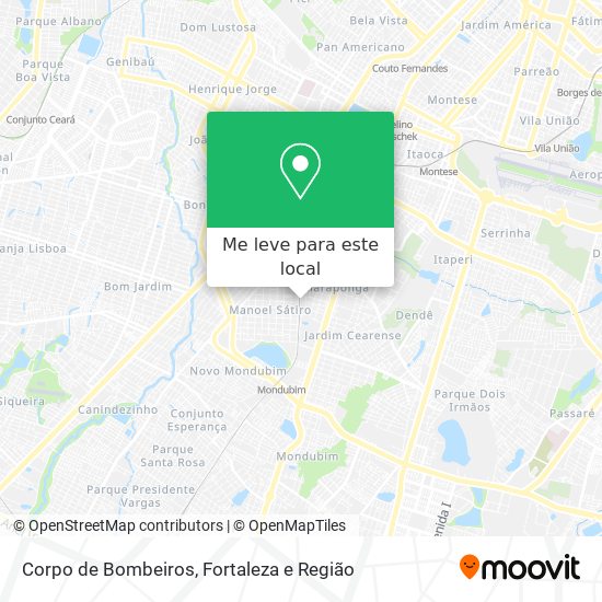 Corpo de Bombeiros mapa