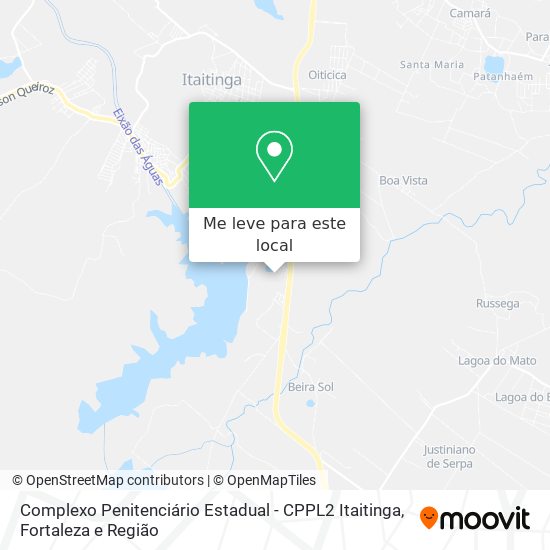 Complexo Penitenciário Estadual - CPPL2 Itaitinga mapa