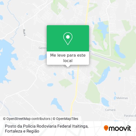 Posto da Policia Rodoviaria Federal Itaitinga mapa