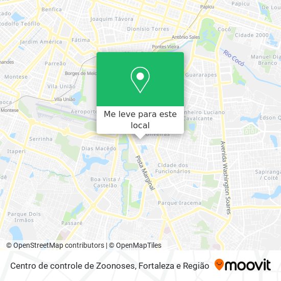 Centro de controle de Zoonoses mapa