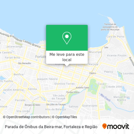 Parada de Ônibus da Beira-mar mapa