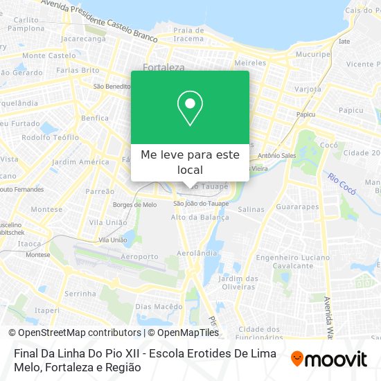 Final Da Linha Do Pio XII - Escola Erotides De Lima Melo mapa