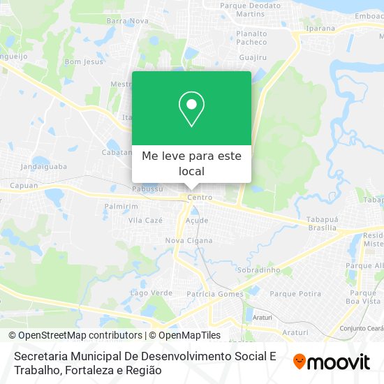 Secretaria Municipal De Desenvolvimento Social E Trabalho mapa