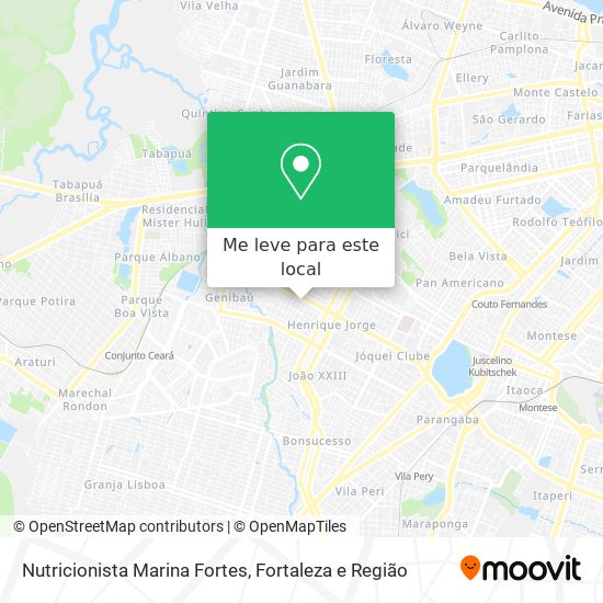 Nutricionista Marina Fortes mapa