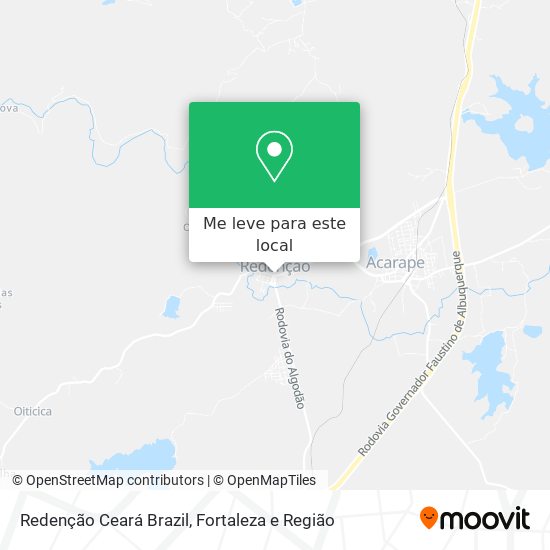 Redenção Ceará Brazil mapa