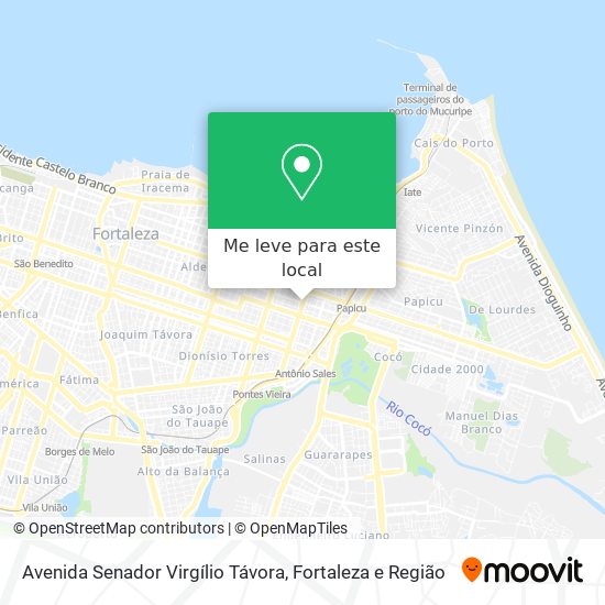 Avenida Senador Virgílio Távora mapa