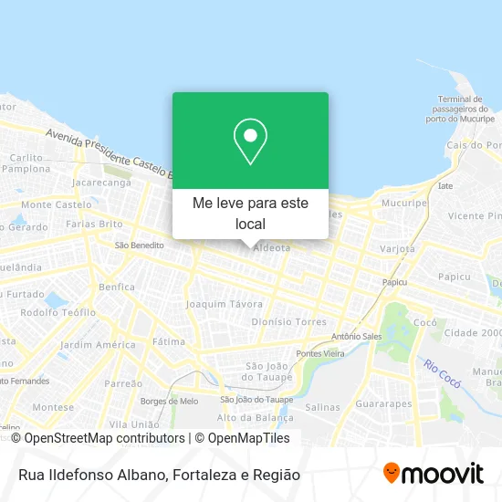 Rua Ildefonso Albano mapa
