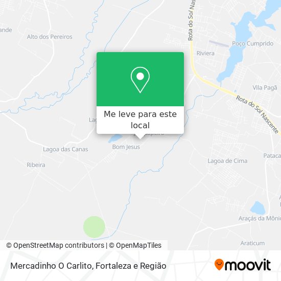 Mercadinho O Carlito mapa