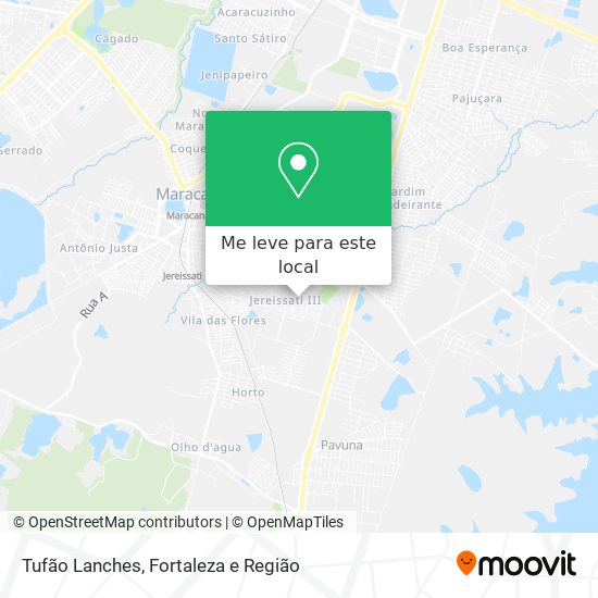 Tufão Lanches mapa
