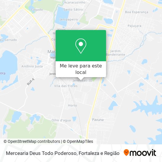Mercearia Deus Todo Poderoso mapa