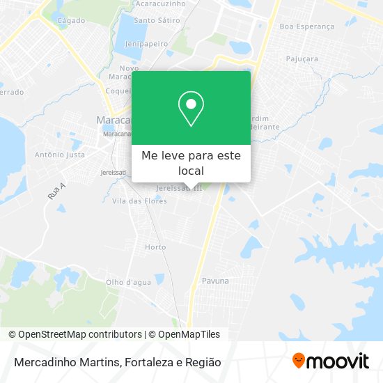 Mercadinho Martins mapa