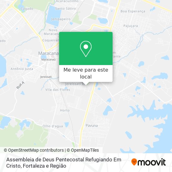 Assembleia de Deus Pentecostal Refugiando Em Cristo mapa
