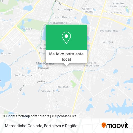 Mercadinho Caninde mapa