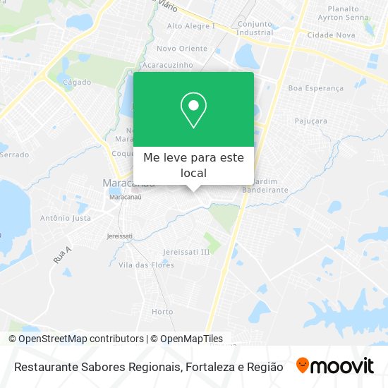Restaurante Sabores Regionais mapa