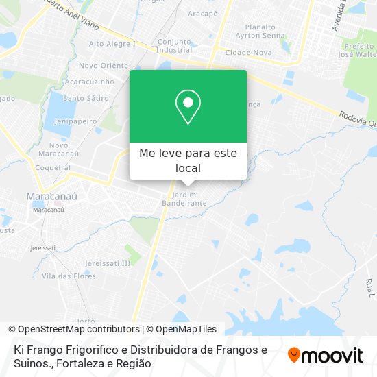 Ki Frango Frigorifico e Distribuidora de Frangos e Suinos. mapa