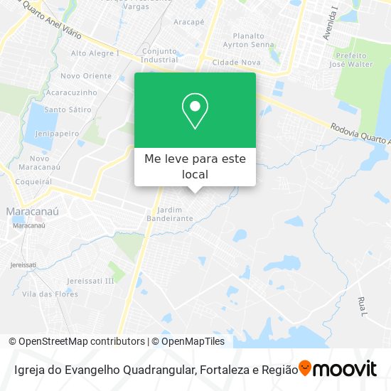 Igreja do Evangelho Quadrangular mapa