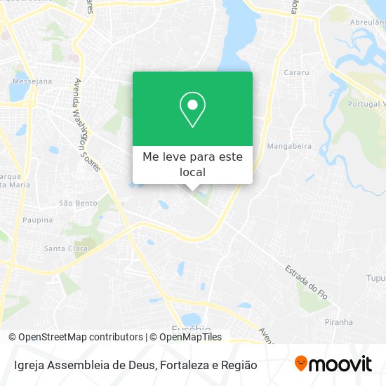 Igreja Assembleia de Deus mapa
