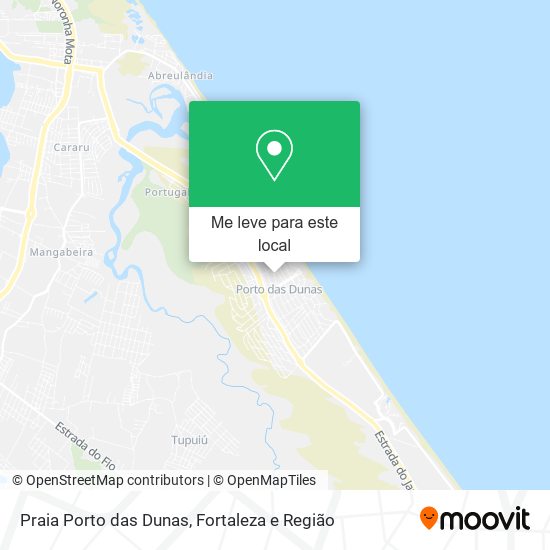 Praia Porto das Dunas mapa