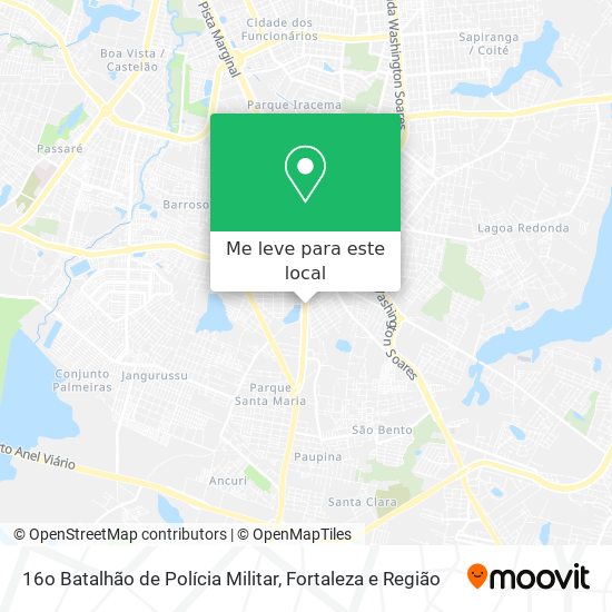 16o Batalhão de Polícia Militar mapa
