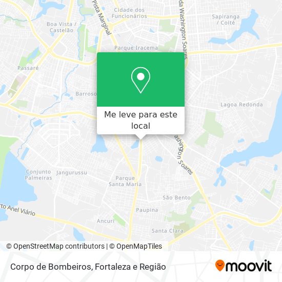 Corpo de Bombeiros mapa