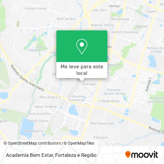 Academia Bem Estar mapa