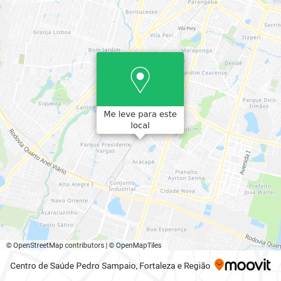 Centro de Saúde Pedro Sampaio mapa
