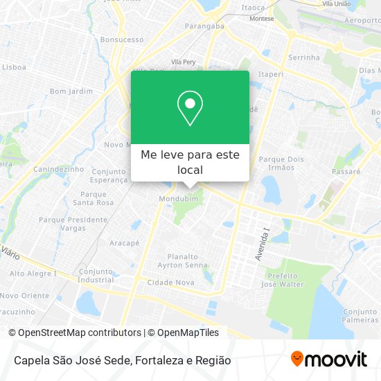 Capela São José Sede mapa