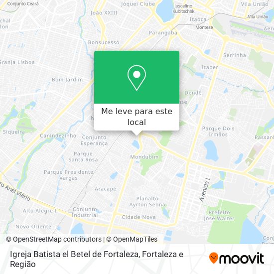 Igreja Batista el Betel de Fortaleza mapa