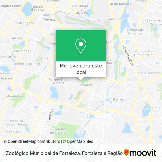 Zoológico Municipal de Fortaleza mapa