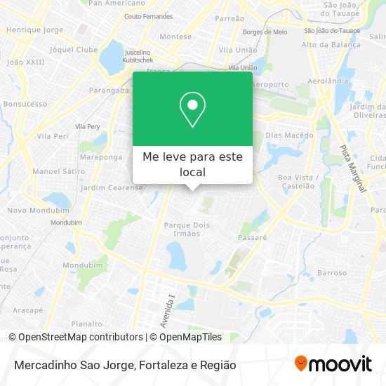 Mercadinho Sao Jorge mapa