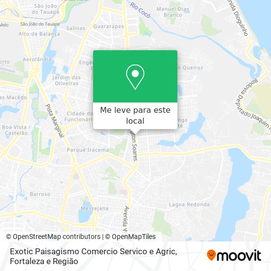 Exotic Paisagismo Comercio Servico e Agric mapa
