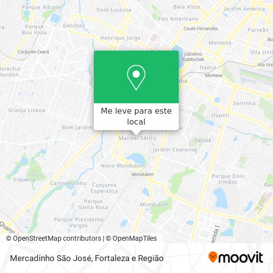 Mercadinho São José mapa