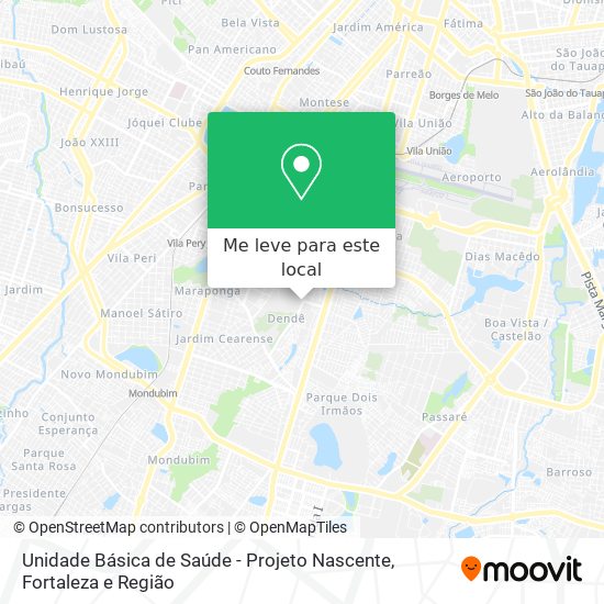 Unidade Básica de Saúde - Projeto Nascente mapa