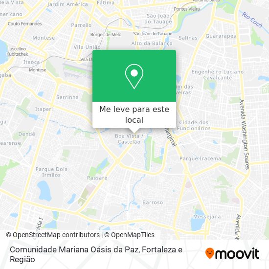 Comunidade Mariana Oásis da Paz mapa