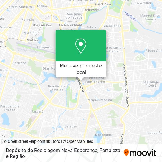 Depósito de Reciclagem Nova Esperança mapa