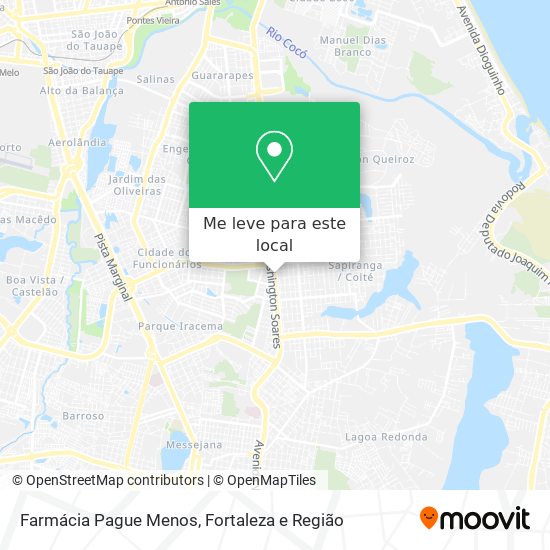 Farmácia Pague Menos mapa