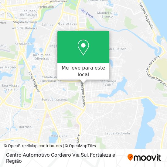 Centro Automotivo Cordeiro Via Sul mapa