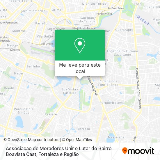 Associacao de Moradores Unir e Lutar do Bairro Boavista Cast mapa