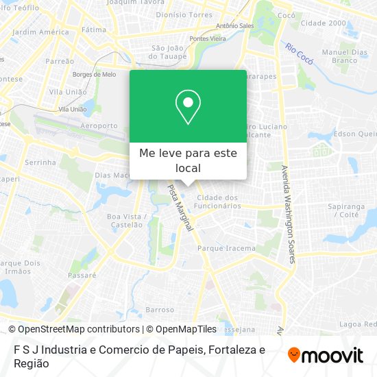 F S J Industria e Comercio de Papeis mapa