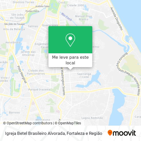 Igreja Betel Brasileiro Alvorada mapa