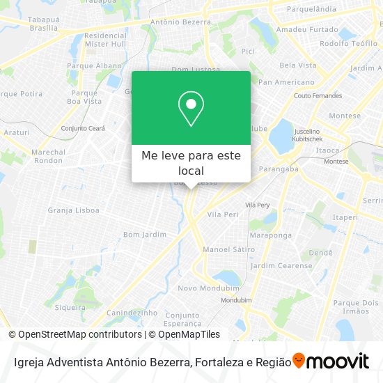 Igreja Adventista Antônio Bezerra mapa