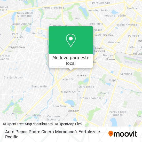 Auto Peças Padre Cícero Maracanaú mapa