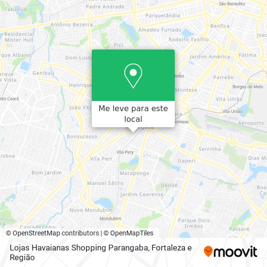 Lojas Havaianas Shopping Parangaba mapa