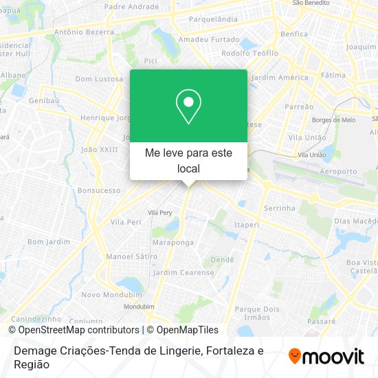 Demage Criações-Tenda de Lingerie mapa
