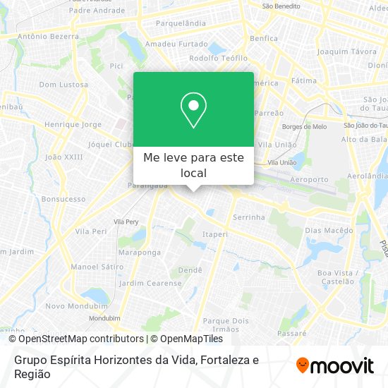 Grupo Espírita Horizontes da Vida mapa