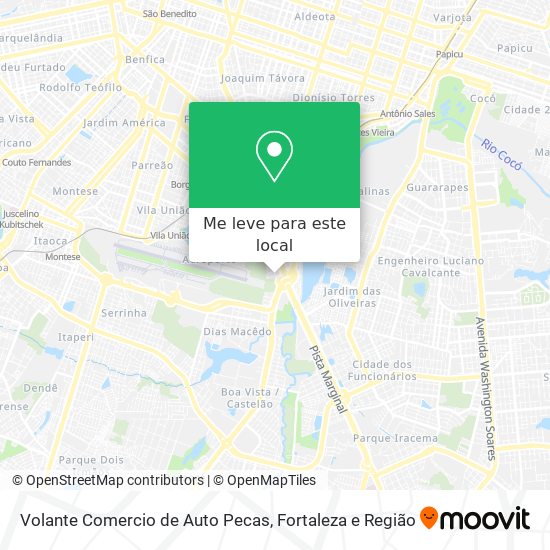 Volante Comercio de Auto Pecas mapa