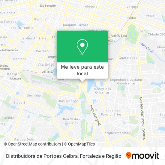 Distribuidora de Portoes Celbra mapa