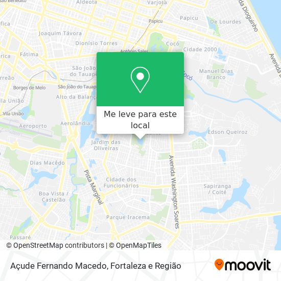 Açude Fernando Macedo mapa