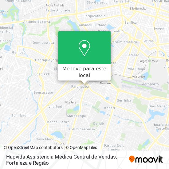 Hapvida Assistência Médica-Central de Vendas mapa